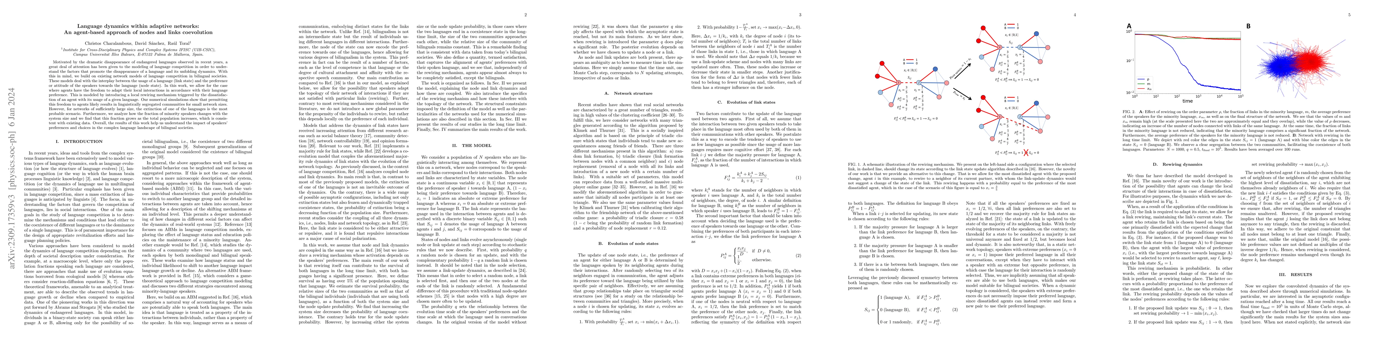 Thumbnail for Language dynamics within adaptive networks: An agent-based approach of
  nodes and links coevolution