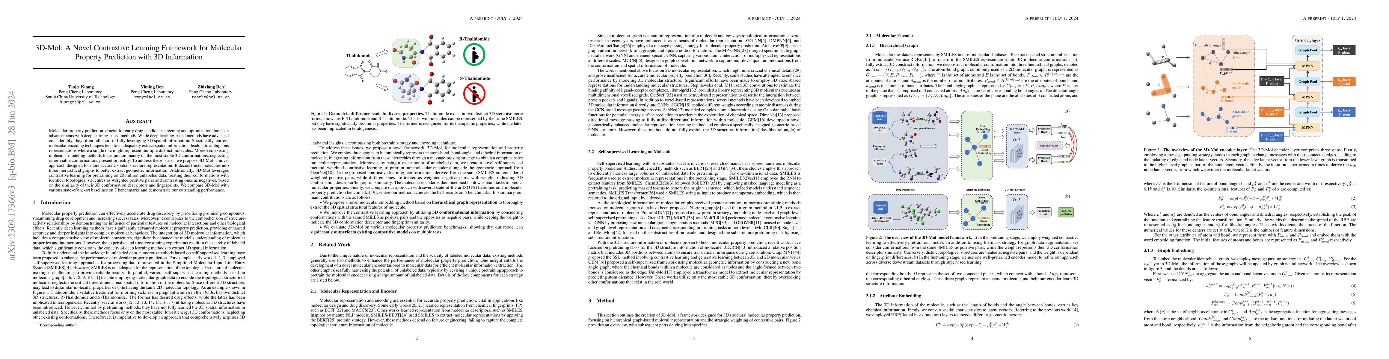 Thumbnail for 3D-Mol: A Novel Contrastive Learning Framework for Molecular Property
  Prediction with 3D Information