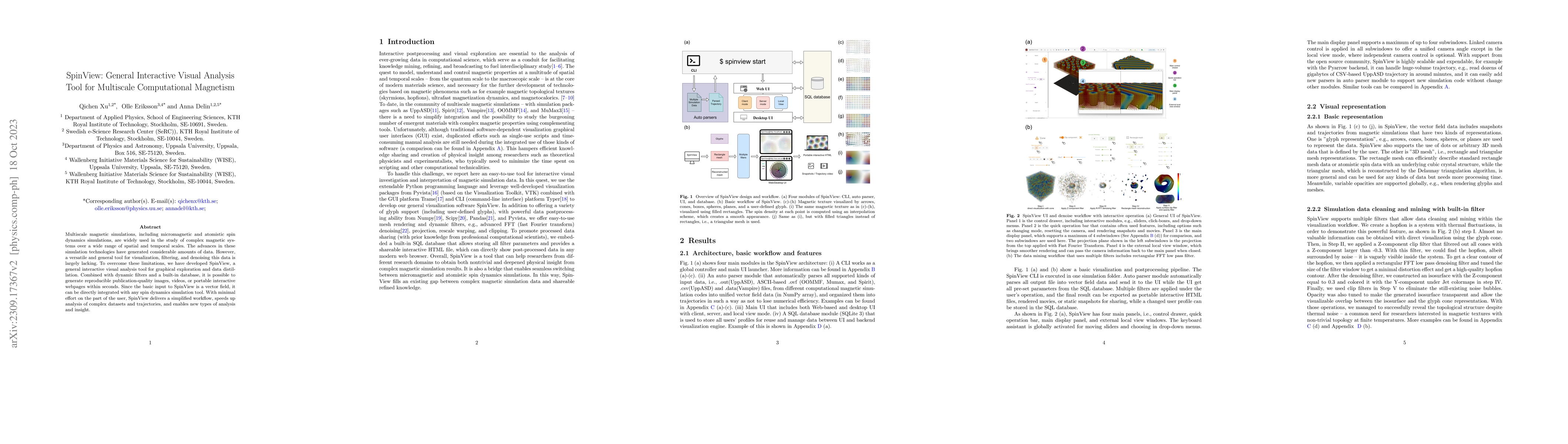 Thumbnail for SpinView: General Interactive Visual Analysis Tool for Multiscale
  Computational Magnetism