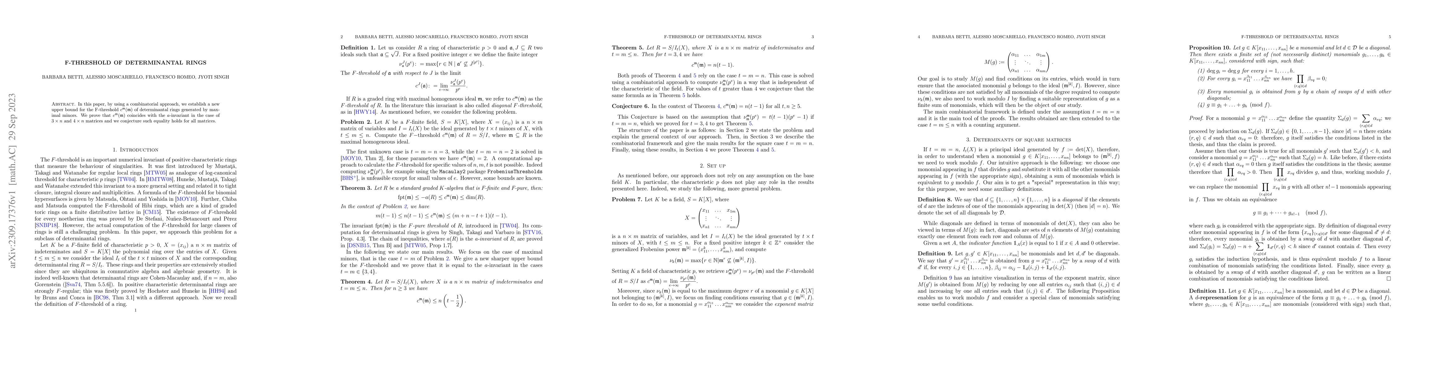 Thumbnail for F-threshold of determinantal rings