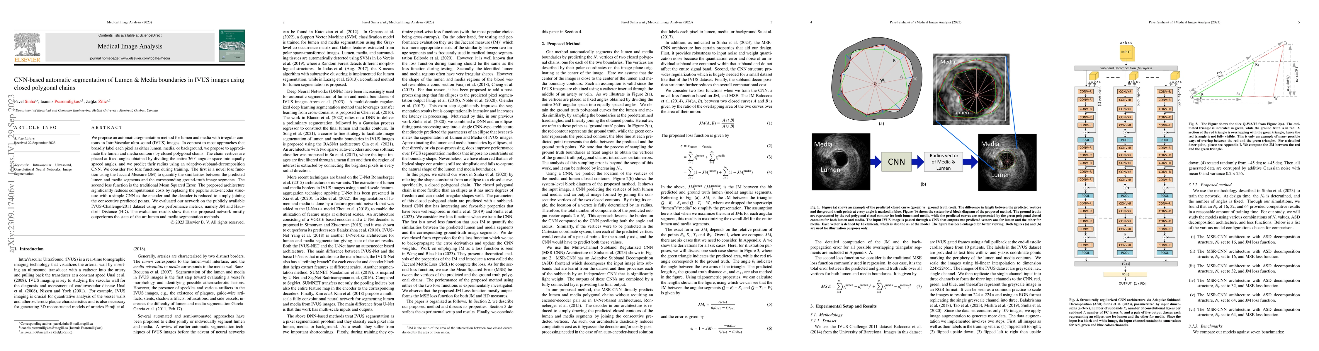 Thumbnail for CNN-based automatic segmentation of Lumen & Media boundaries in IVUS
  images using closed polygonal chains