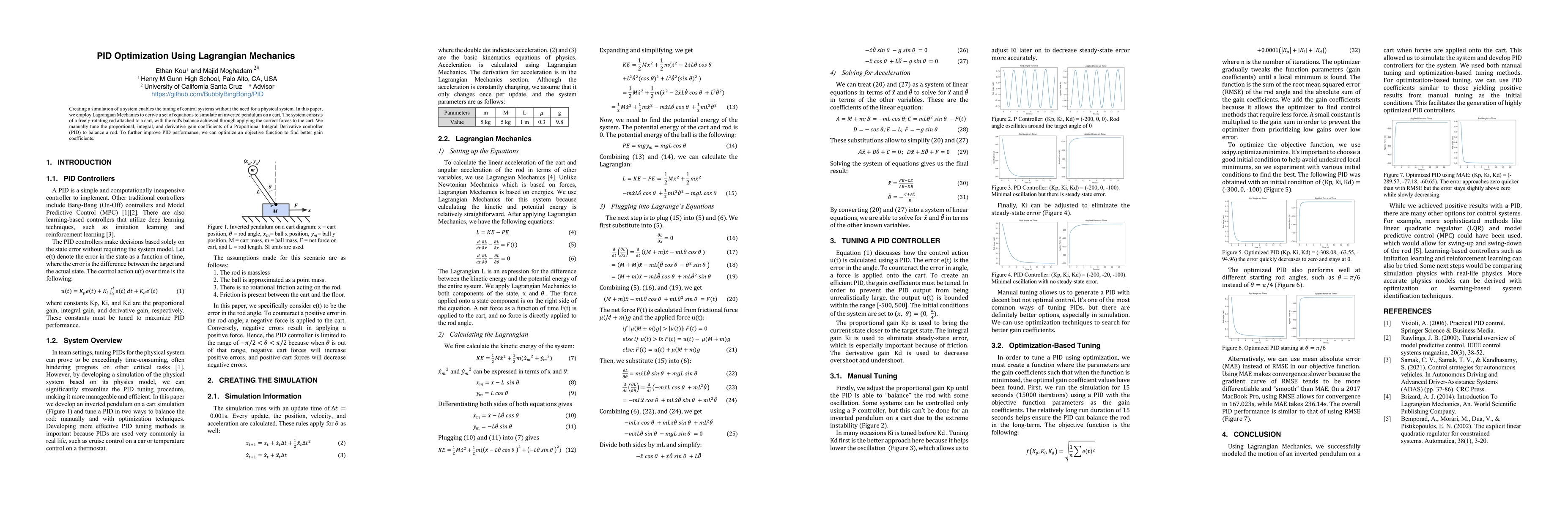 Thumbnail for PID Optimization Using Lagrangian Mechanics