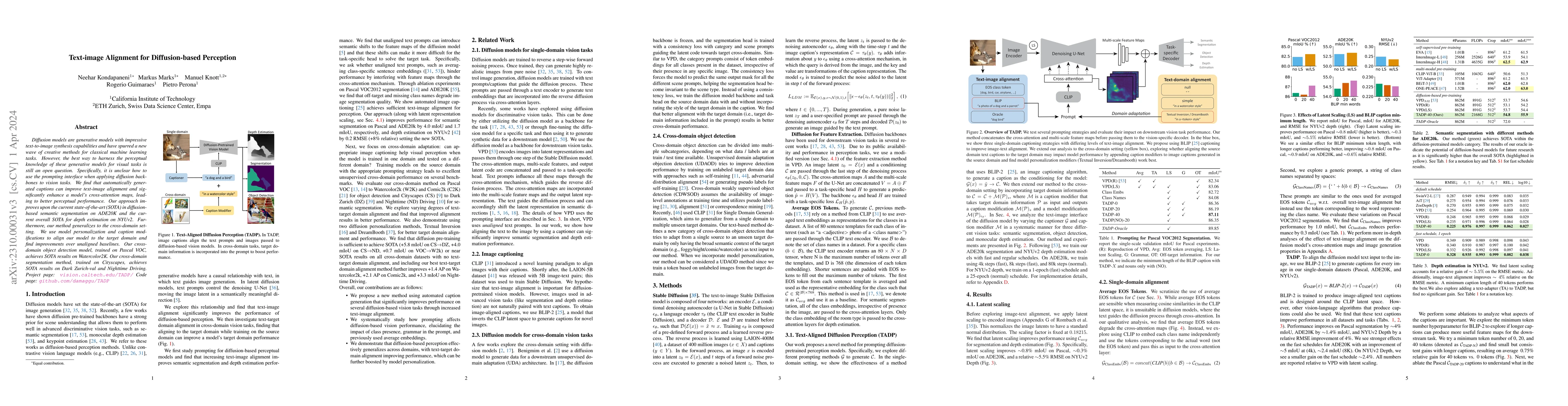 Thumbnail for Text-image Alignment for Diffusion-based Perception