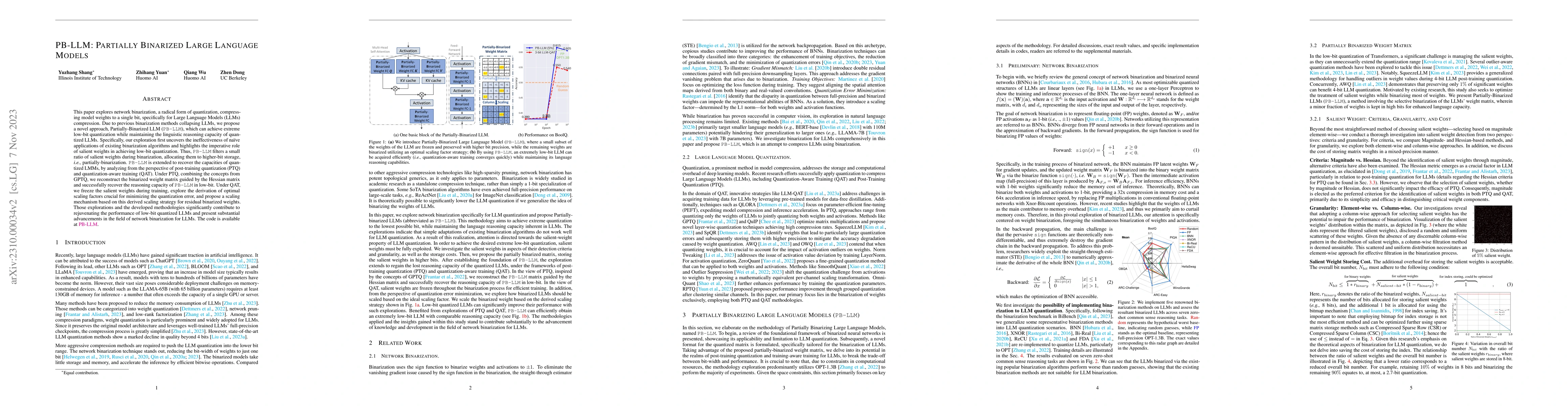 Thumbnail for PB-LLM: Partially Binarized Large Language Models
