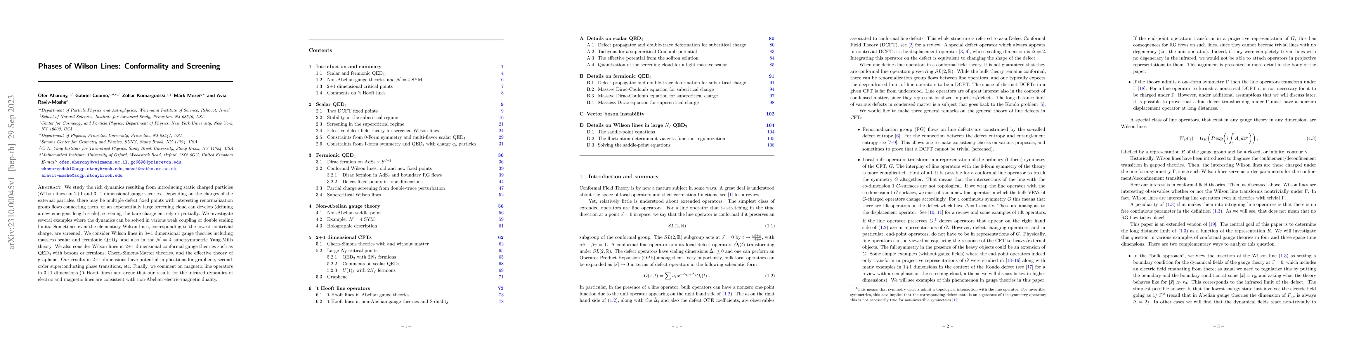 Thumbnail for Phases of Wilson Lines: Conformality and Screening