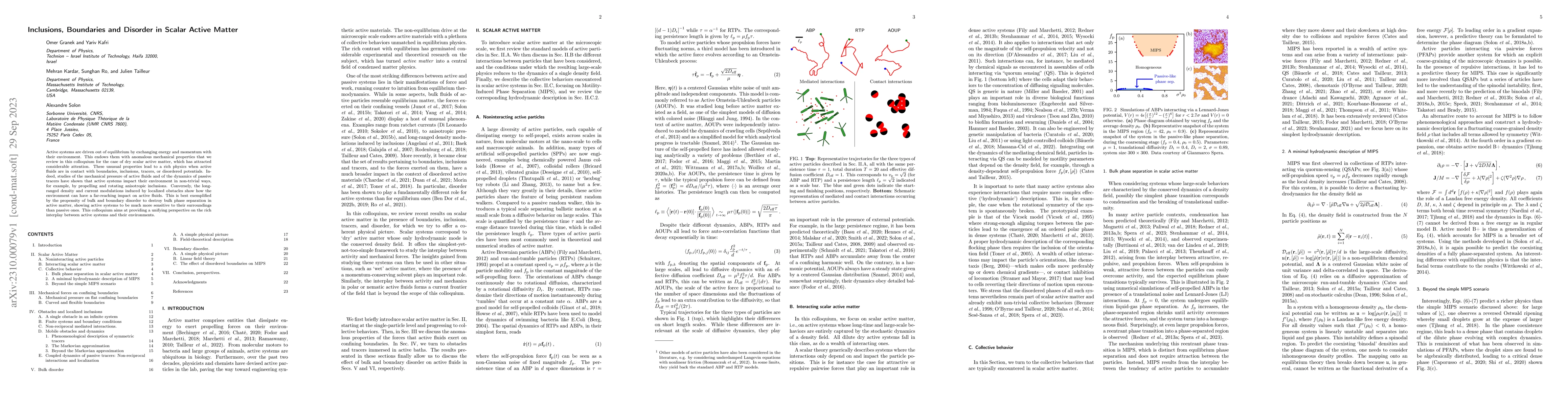 Thumbnail for Inclusions, Boundaries and Disorder in Scalar Active Matter