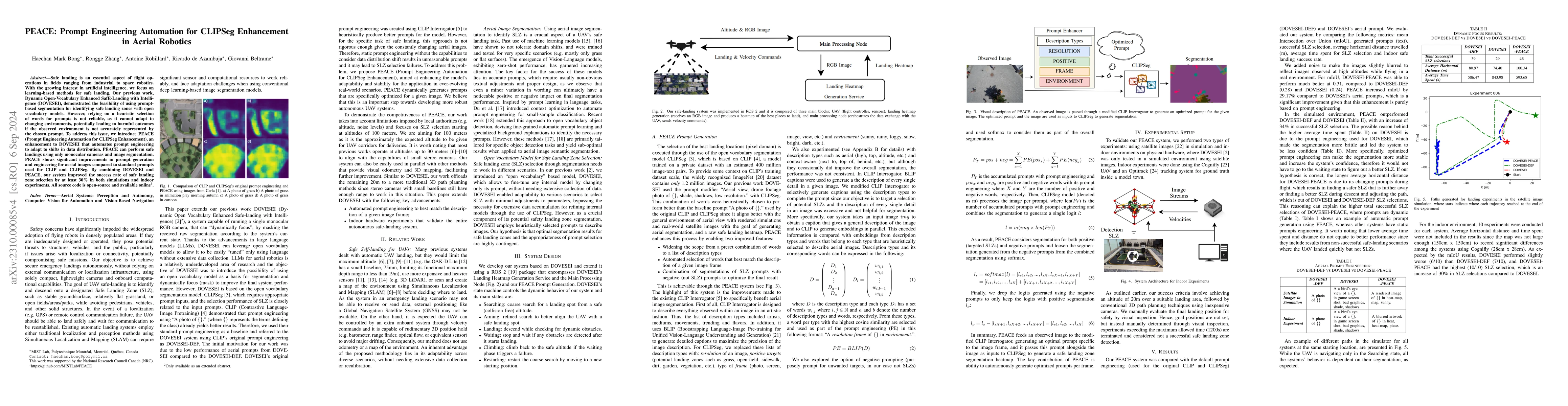 Thumbnail for PEACE: Prompt Engineering Automation for CLIPSeg Enhancement in Aerial
  Robotics