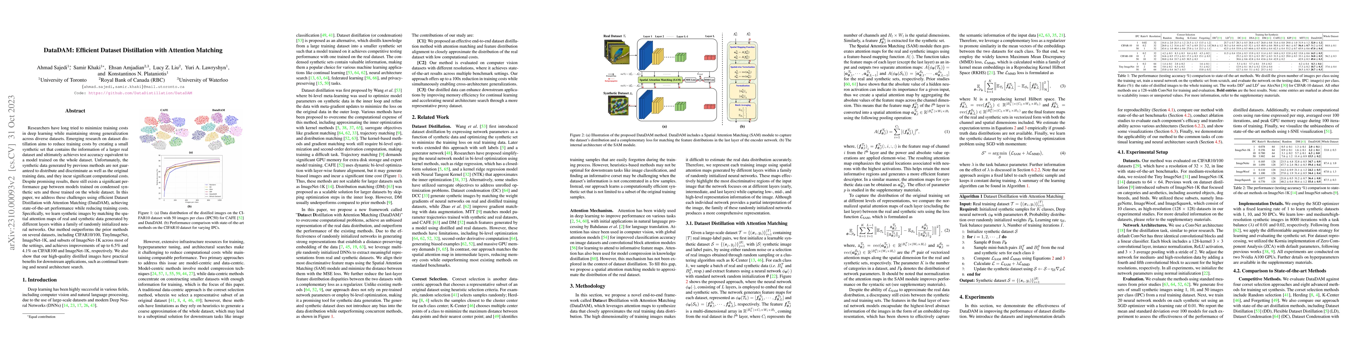 Thumbnail for DataDAM: Efficient Dataset Distillation with Attention Matching
