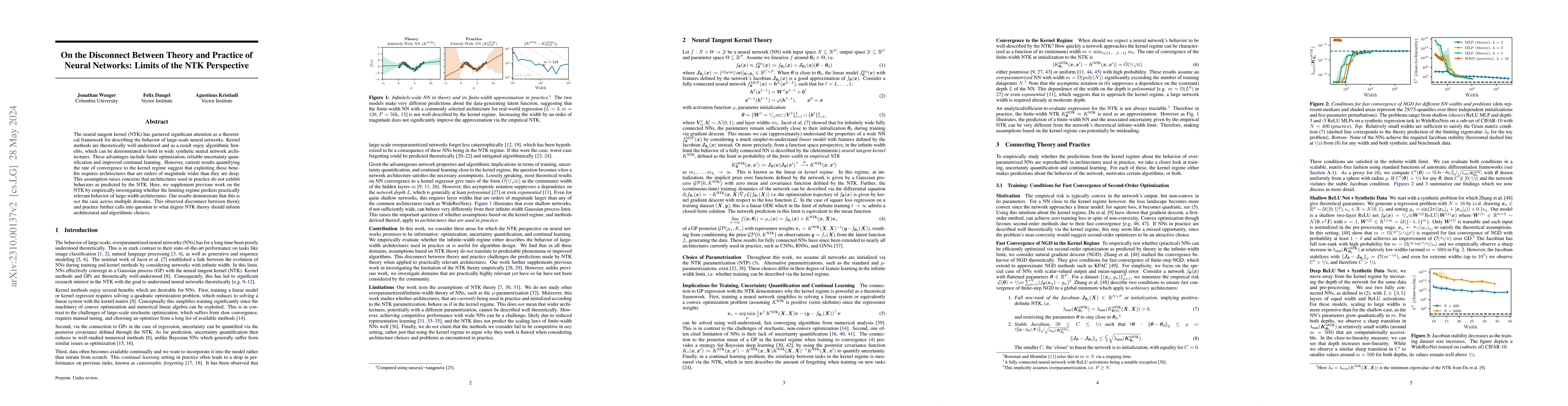 Thumbnail for On the Disconnect Between Theory and Practice of Neural Networks: Limits
  of the NTK Perspective