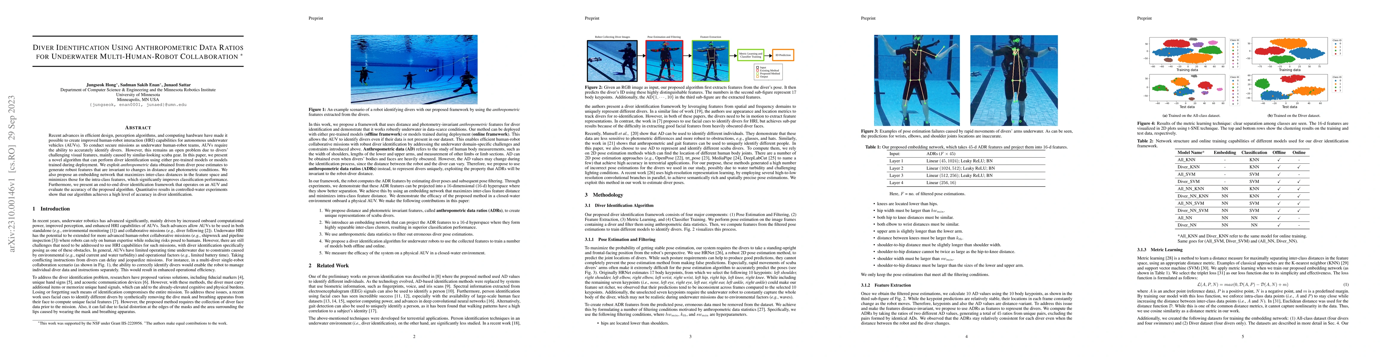 Thumbnail for Diver Identification Using Anthropometric Data Ratios for Underwater
  Multi-Human-Robot Collaboration