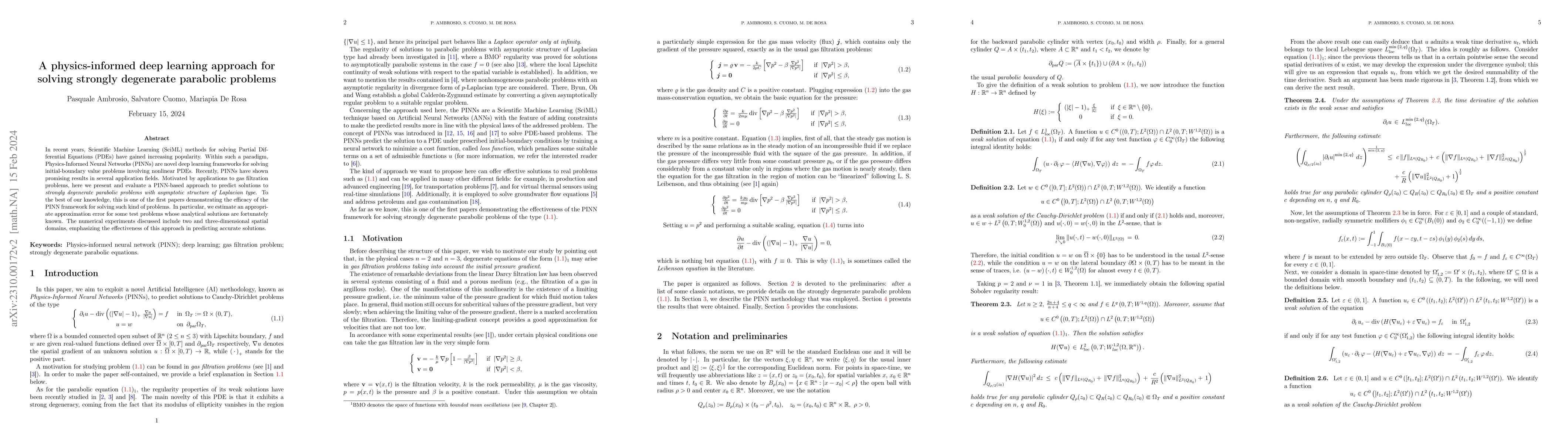 Thumbnail for A physics-informed deep learning approach for solving strongly
  degenerate parabolic problems