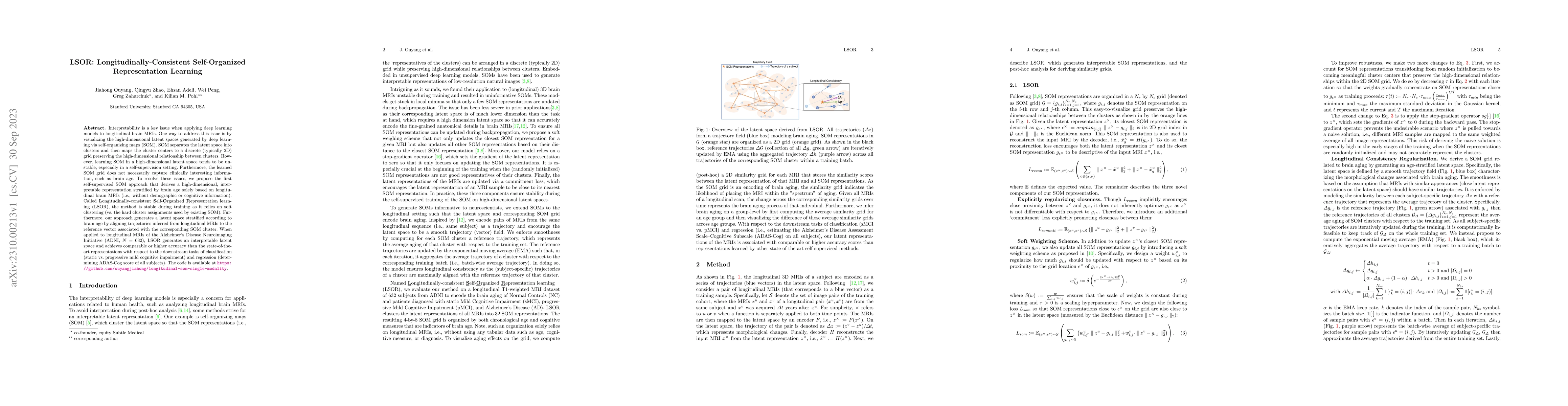 Thumbnail for LSOR: Longitudinally-Consistent Self-Organized Representation Learning