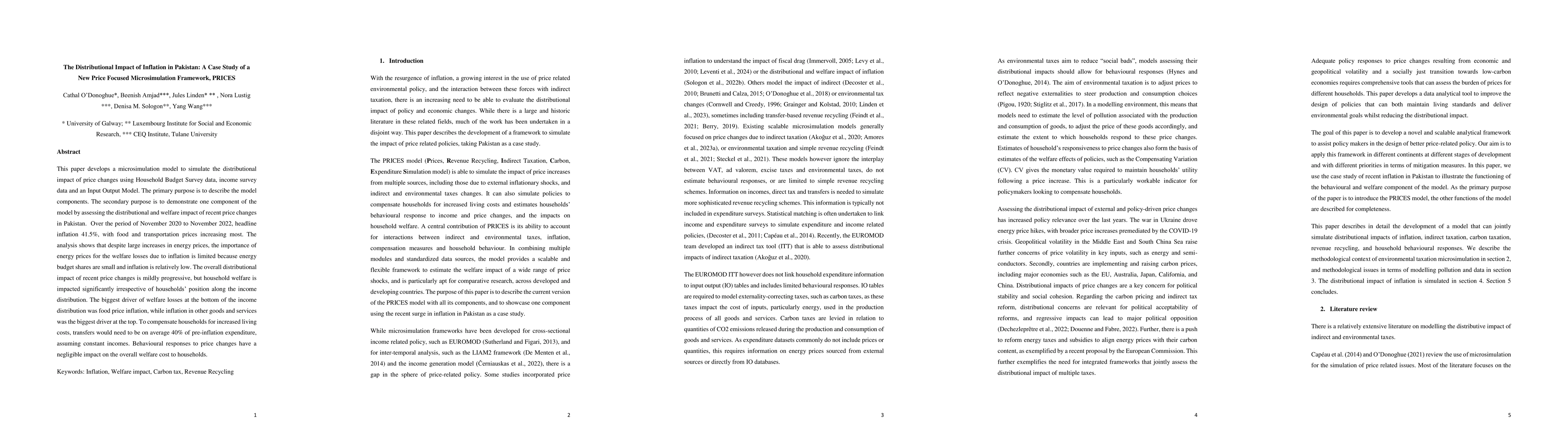 Thumbnail for The Distributional Impact of Inflation in Pakistan: A Case Study of a
  New Price Focused Microsimulation Framework, PRICES