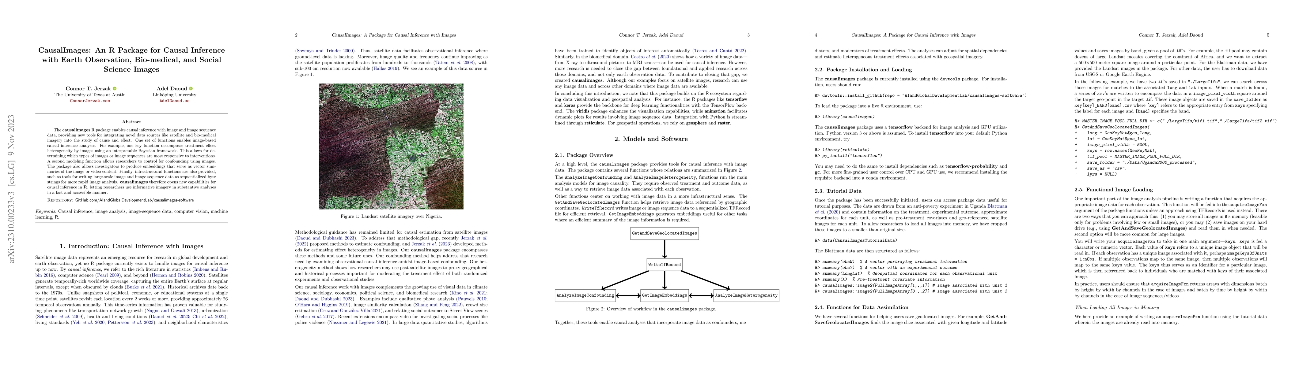 Thumbnail for CausalImages: An R Package for Causal Inference with Earth Observation,
  Bio-medical, and Social Science Images