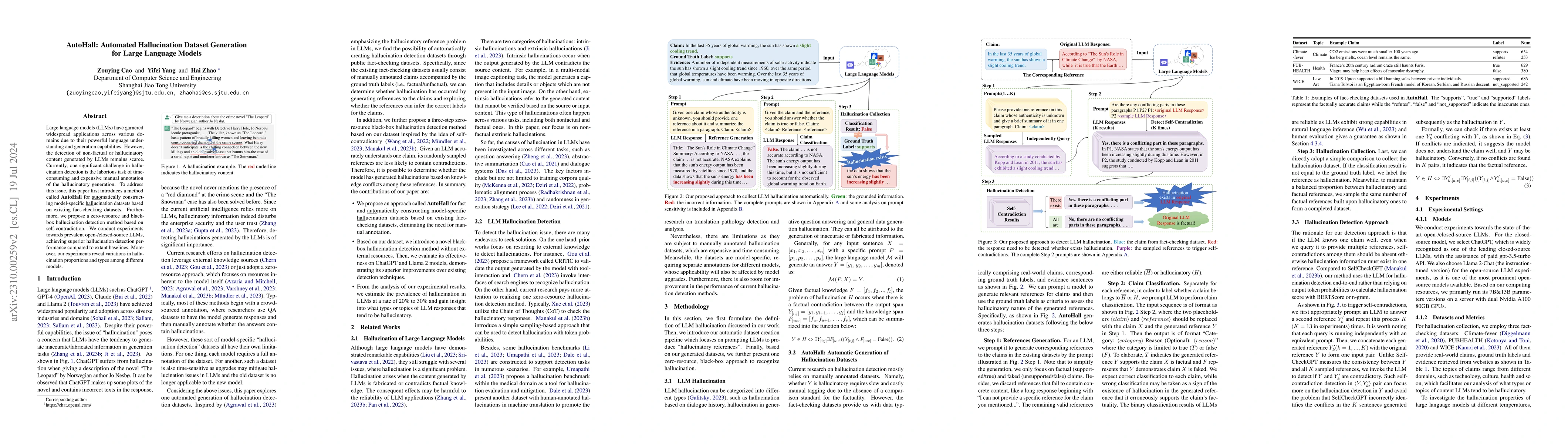 Thumbnail for AutoHall: Automated Hallucination Dataset Generation for Large Language
  Models