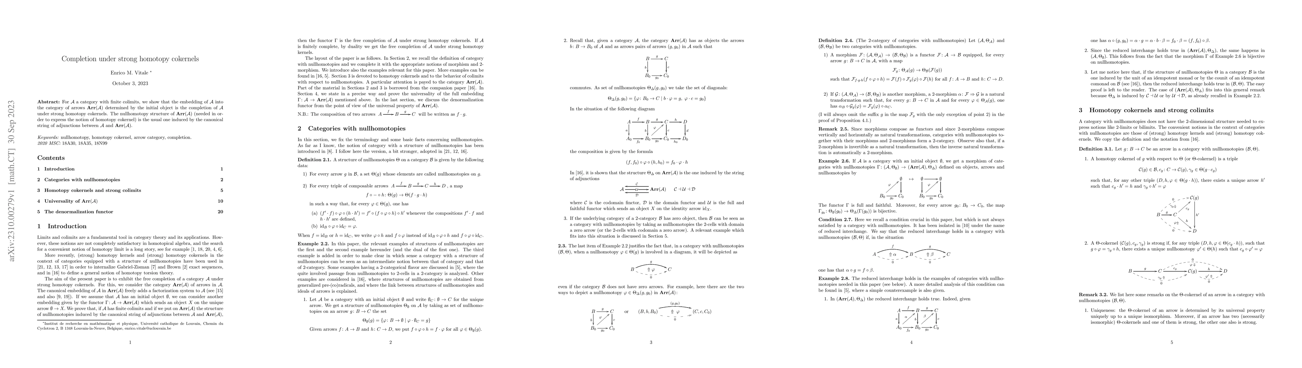 Thumbnail for Completion under strong homotopy cokernels