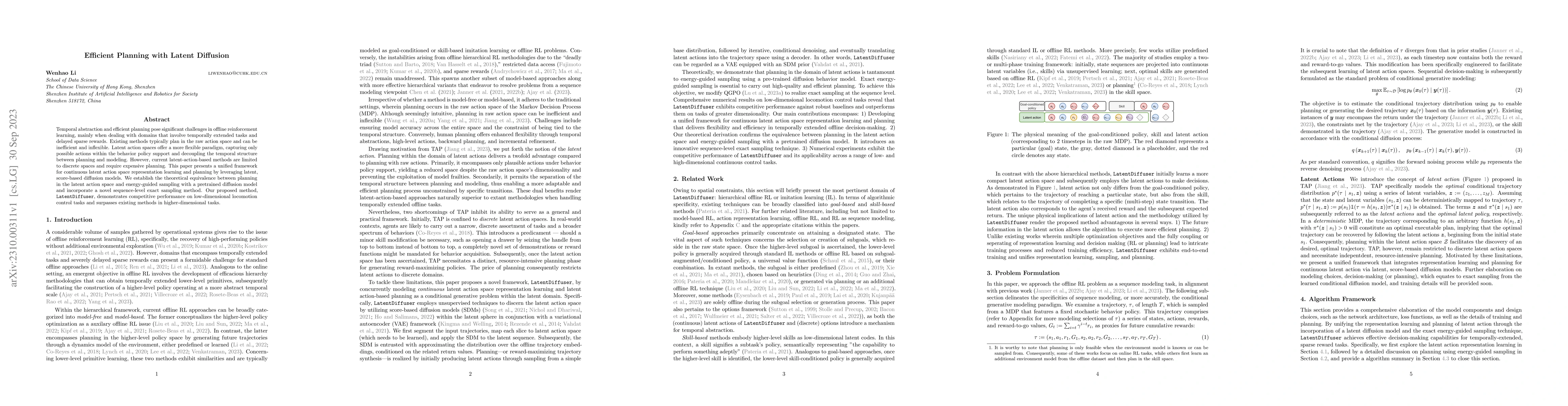 Thumbnail for Efficient Planning with Latent Diffusion