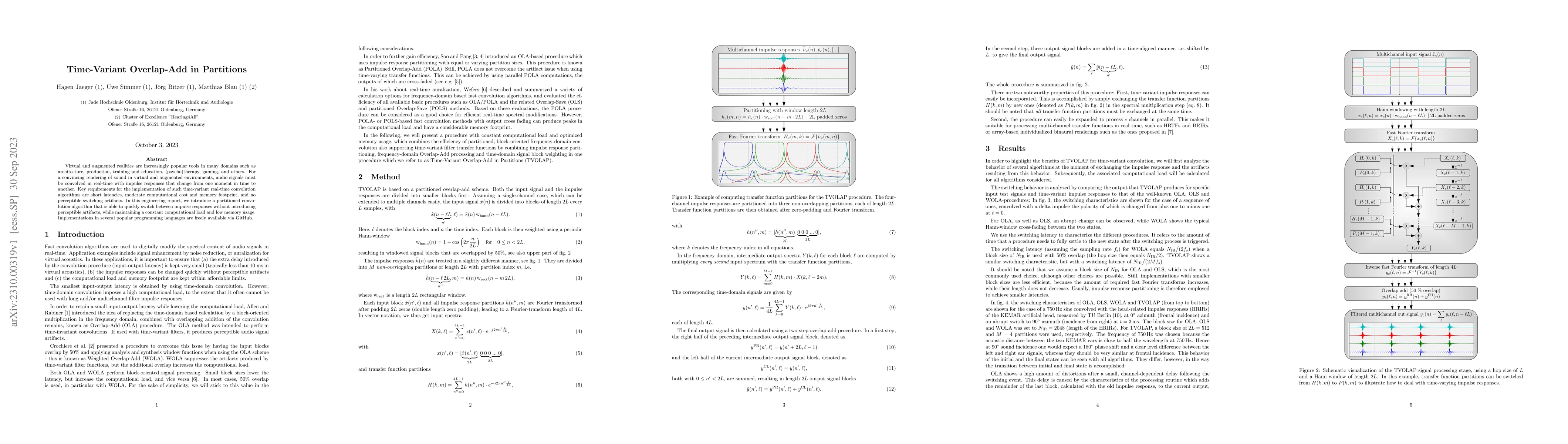 Thumbnail for Time-Variant Overlap-Add in Partitions