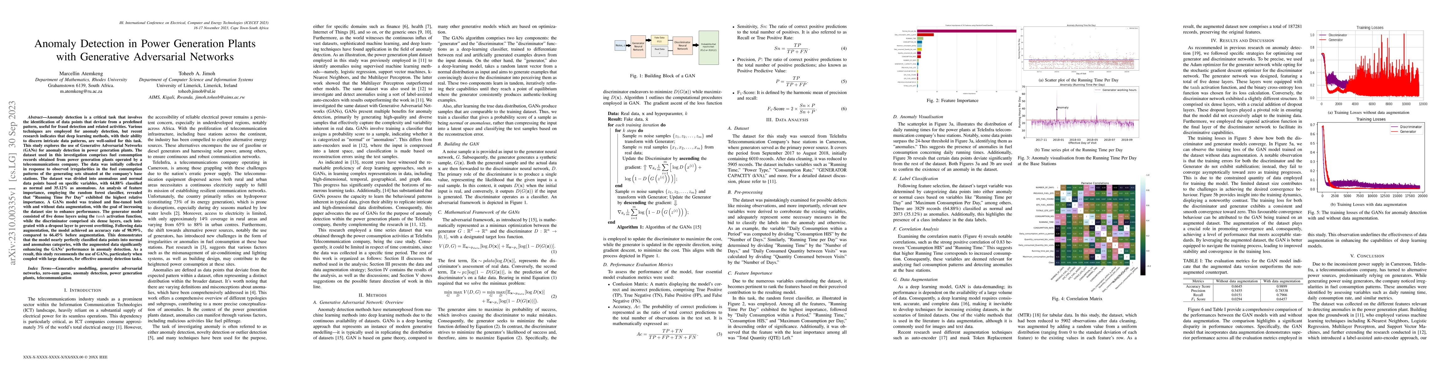 Thumbnail for Anomaly Detection in Power Generation Plants with Generative Adversarial
  Networks