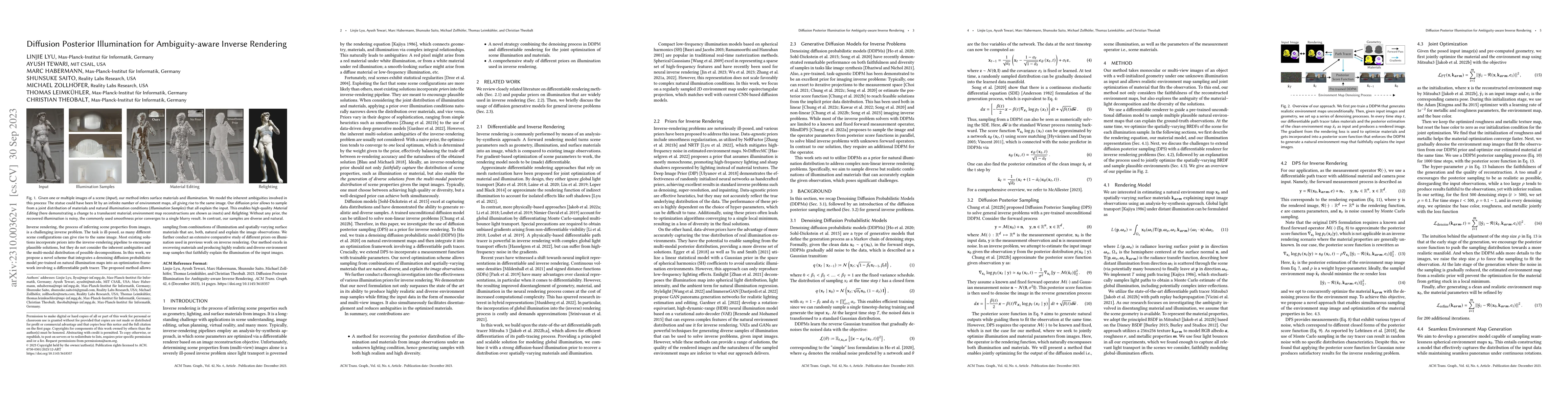 Thumbnail for Diffusion Posterior Illumination for Ambiguity-aware Inverse Rendering
