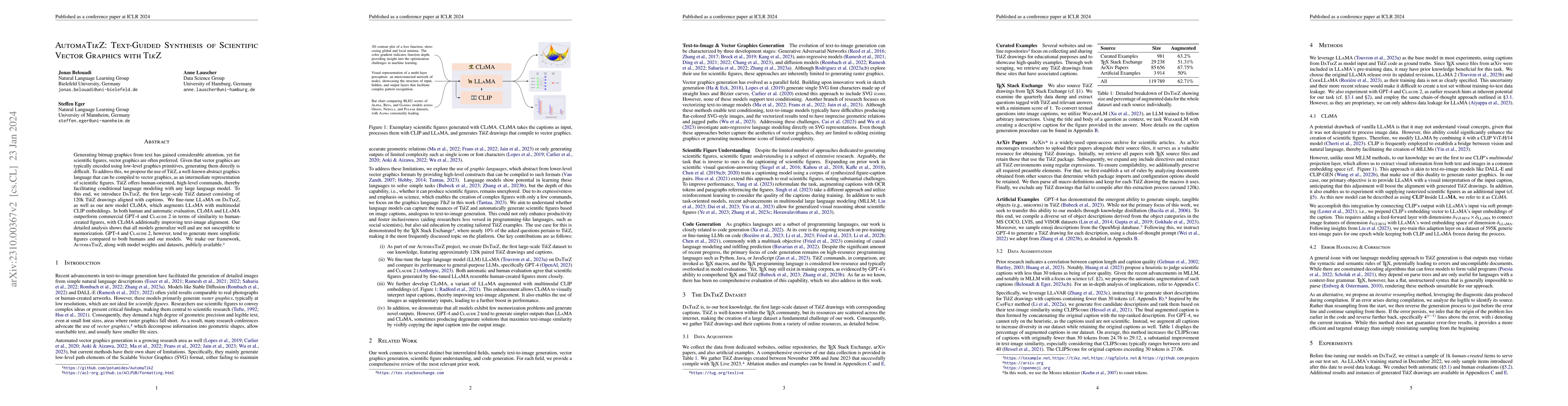 Thumbnail for AutomaTikZ: Text-Guided Synthesis of Scientific Vector Graphics with
  TikZ
