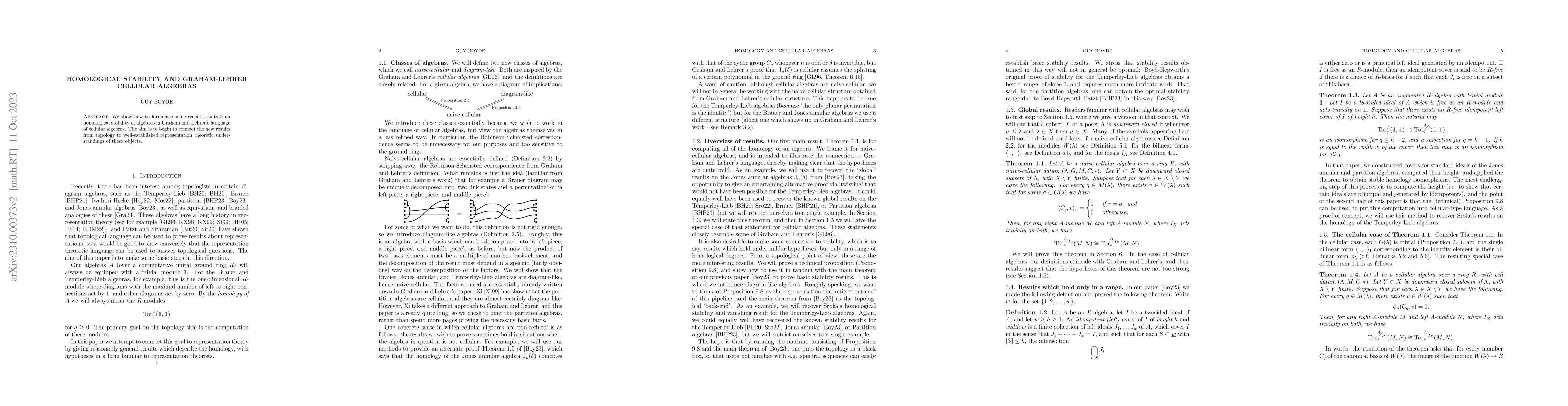 Thumbnail for Homological stability and Graham-Lehrer cellular algebras