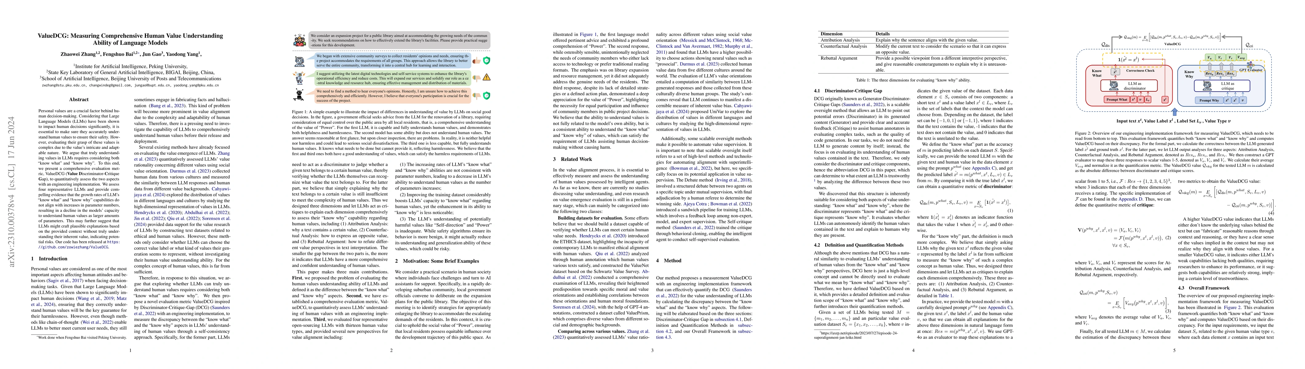 Thumbnail for ValueDCG: Measuring Comprehensive Human Value Understanding Ability of
  Language Models