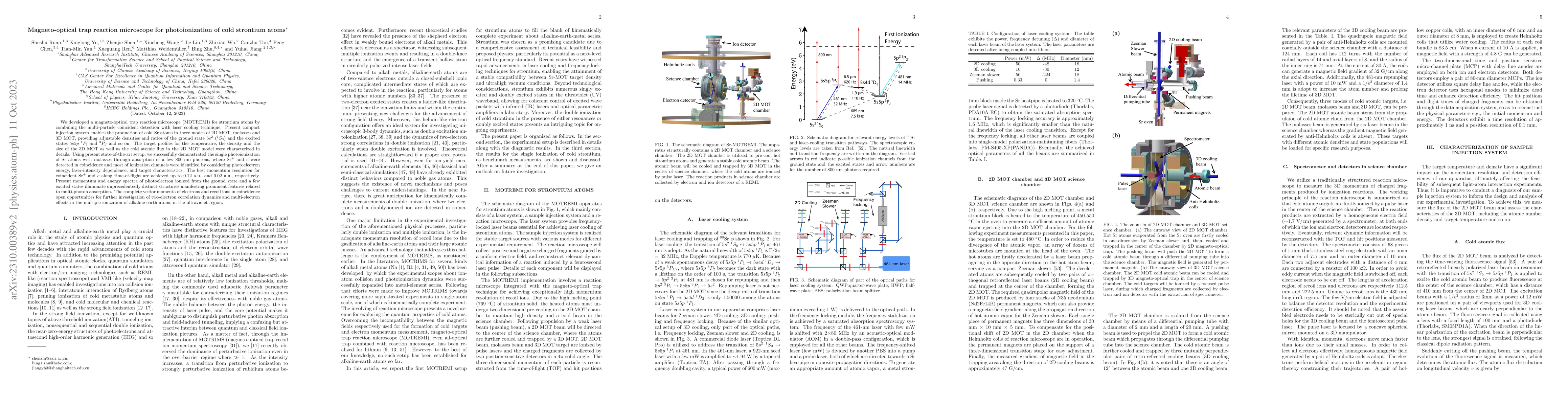 Thumbnail for Magneto-optical trap reaction microscope for photoionization of cold
  strontium atoms