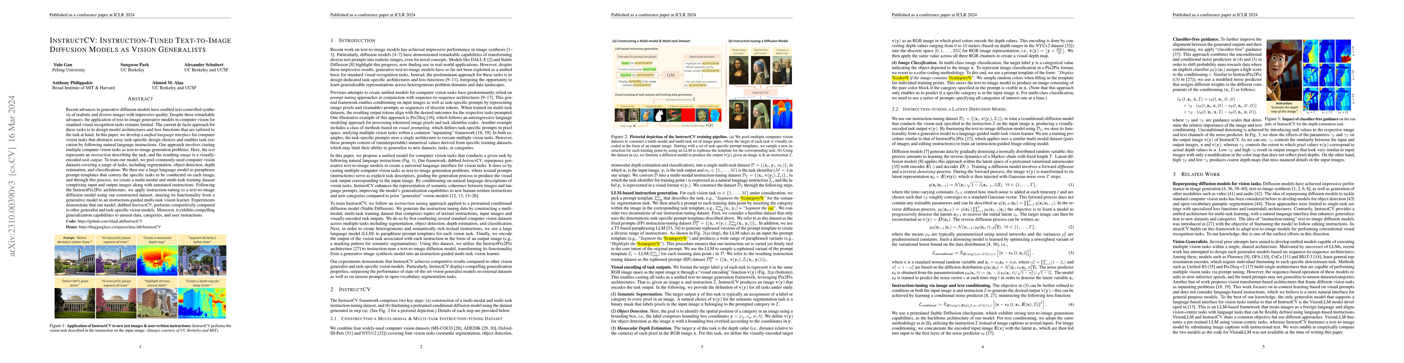 Thumbnail for InstructCV: Instruction-Tuned Text-to-Image Diffusion Models as Vision
  Generalists