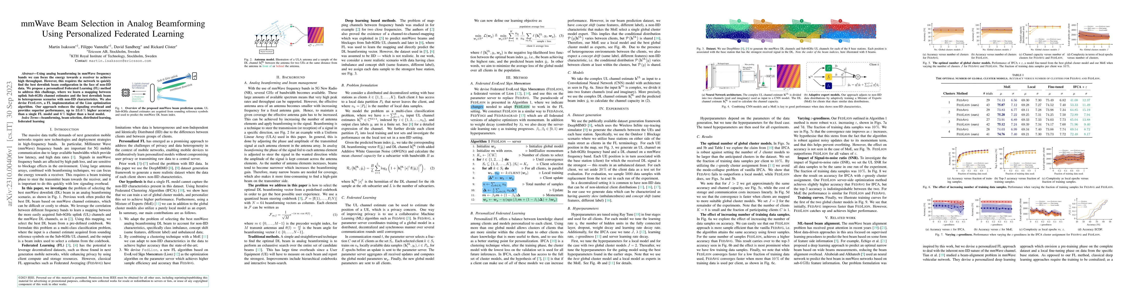 Thumbnail for mmWave Beam Selection in Analog Beamforming Using Personalized Federated
  Learning