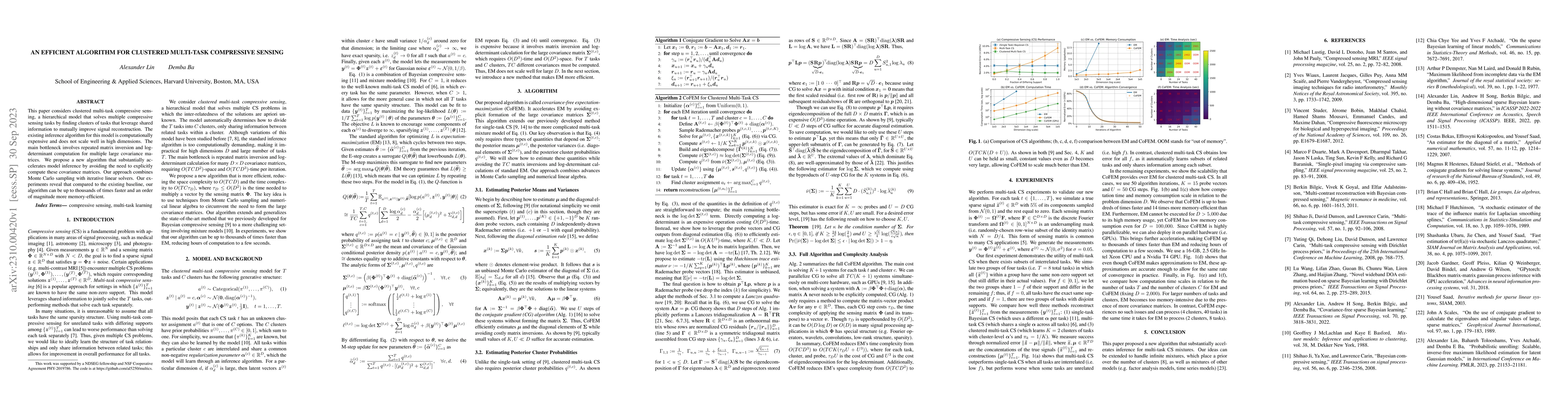 Thumbnail for An Efficient Algorithm for Clustered Multi-Task Compressive Sensing