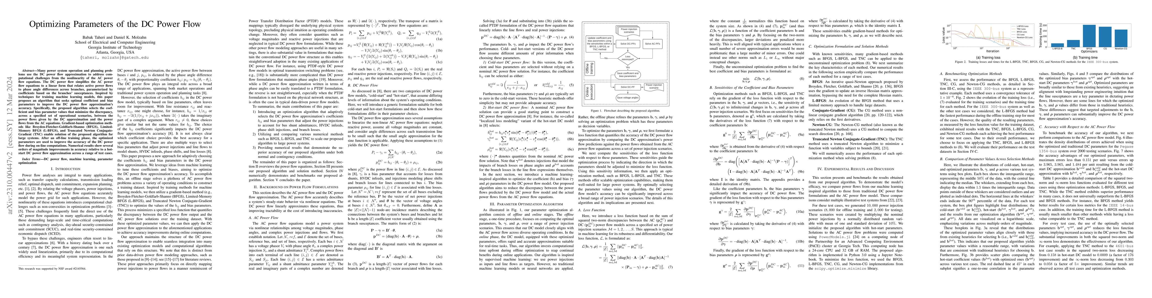 Thumbnail for Optimizing Parameters of the DC Power Flow