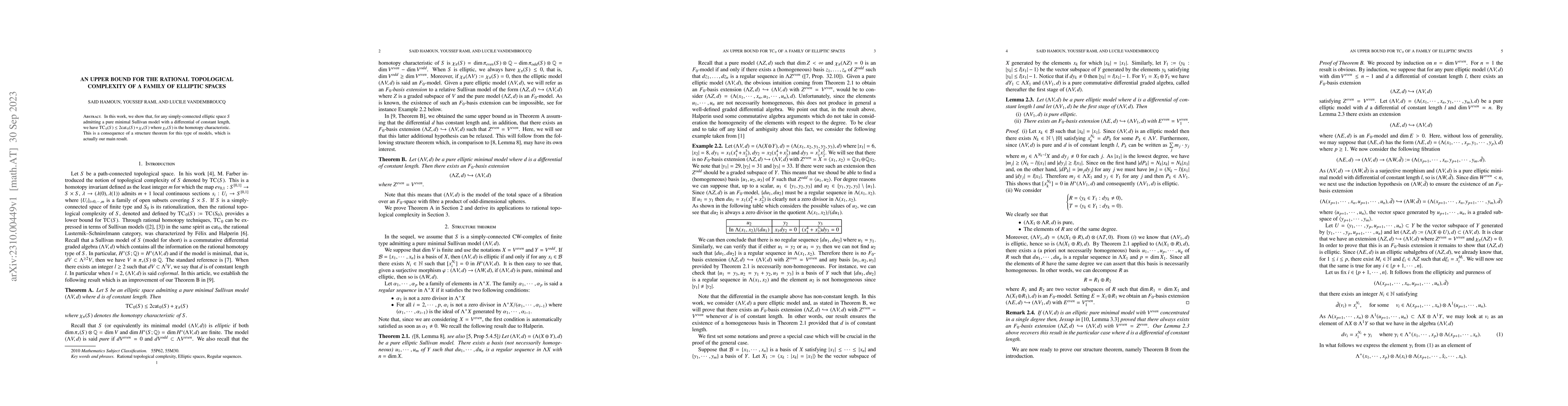 Thumbnail for An upper bound for the rational topological complexity of a family of
  elliptic spaces