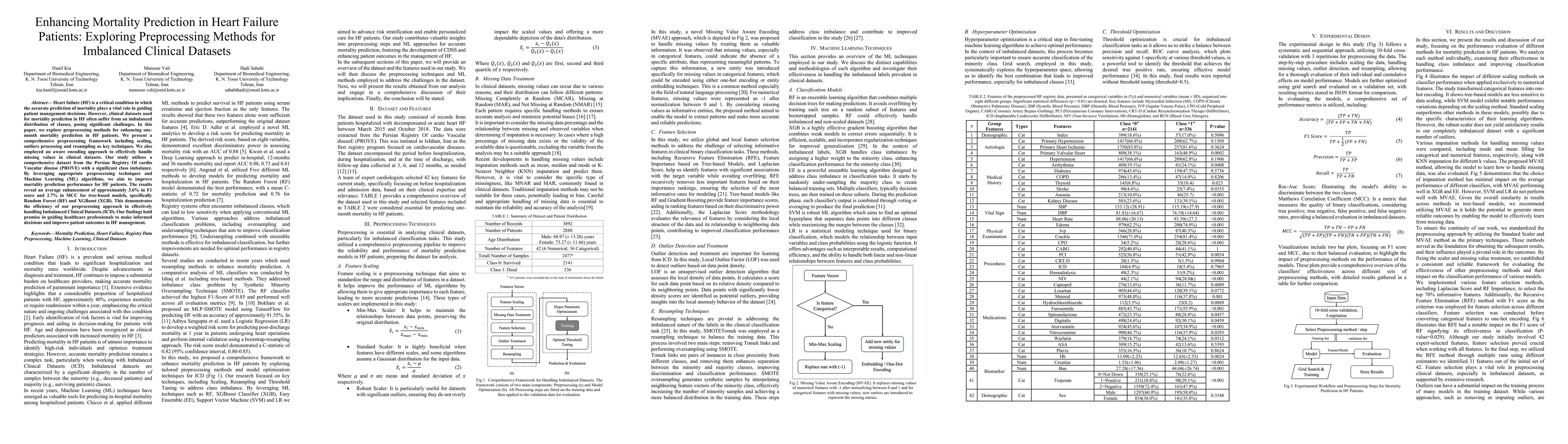 Thumbnail for Enhancing Mortality Prediction in Heart Failure Patients: Exploring
  Preprocessing Methods for Imbalanced Clinical Datasets