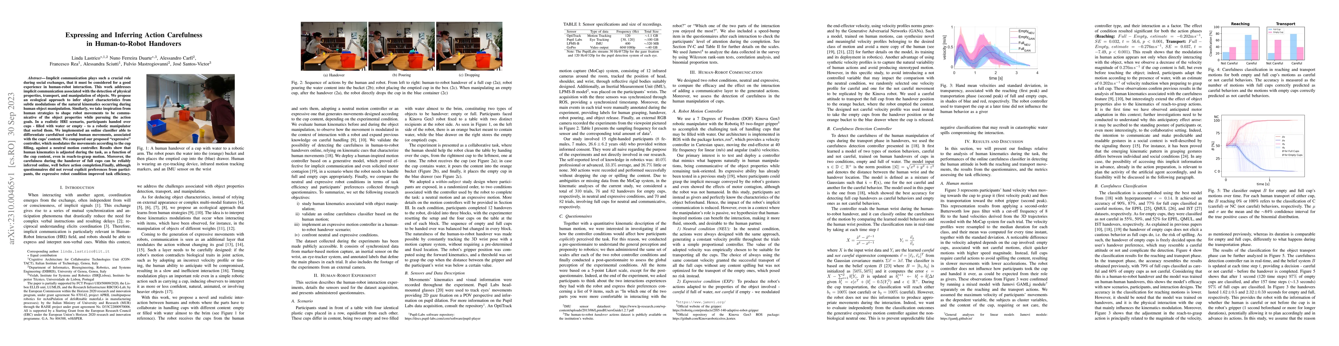 Thumbnail for Expressing and Inferring Action Carefulness in Human-to-Robot Handovers