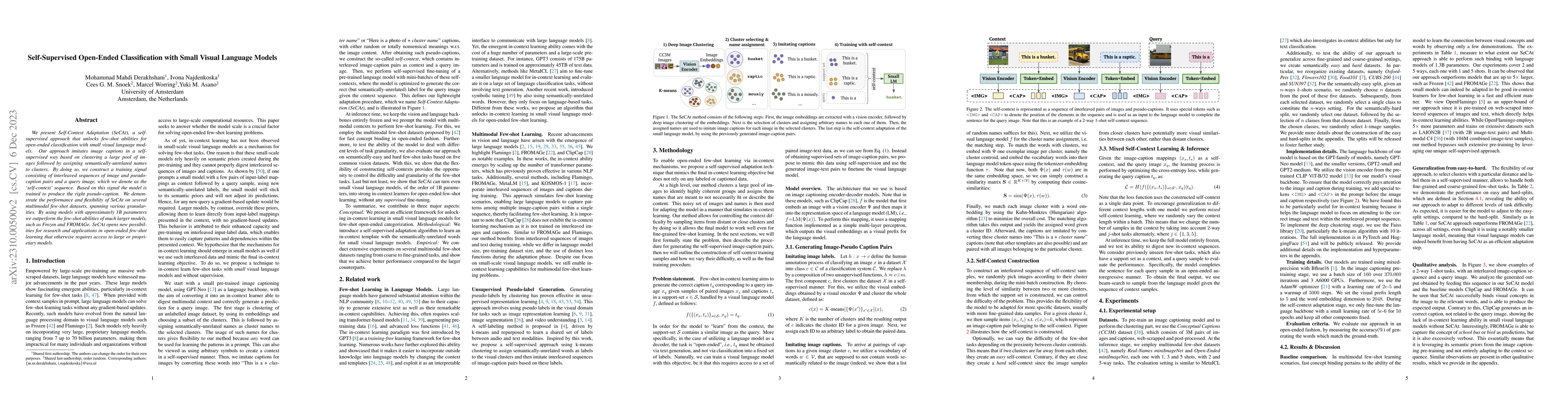 Thumbnail for Self-Supervised Open-Ended Classification with Small Visual Language
  Models