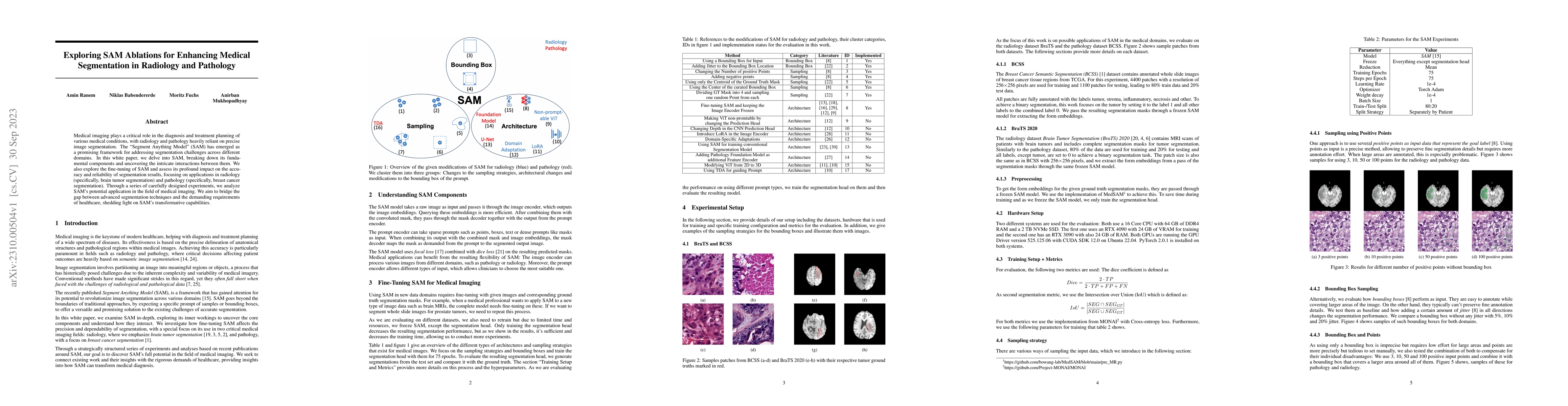 Thumbnail for Exploring SAM Ablations for Enhancing Medical Segmentation in Radiology
  and Pathology
