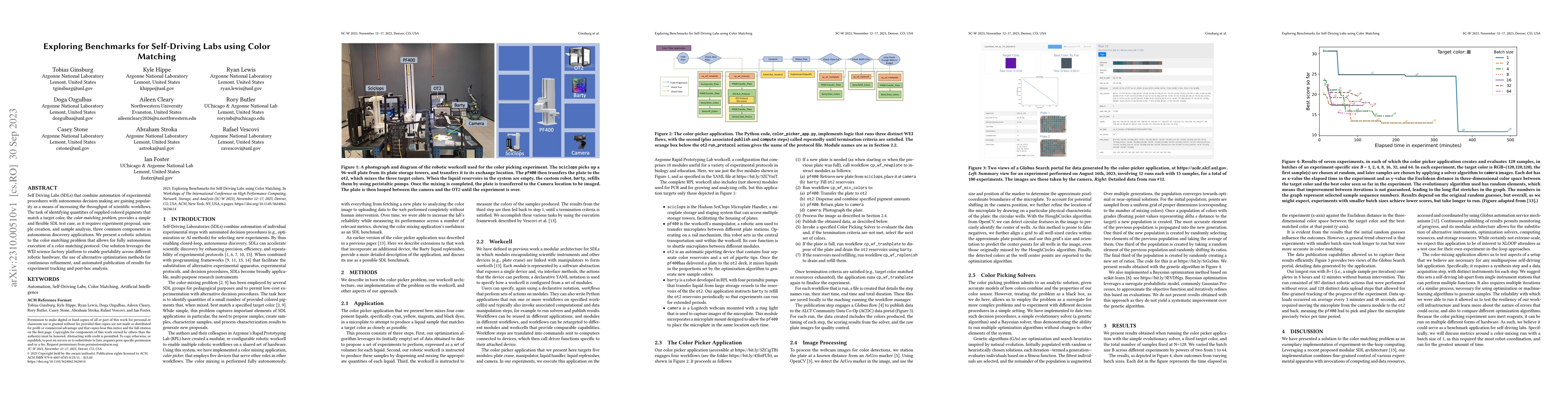 Thumbnail for Exploring Benchmarks for Self-Driving Labs using Color Matching
