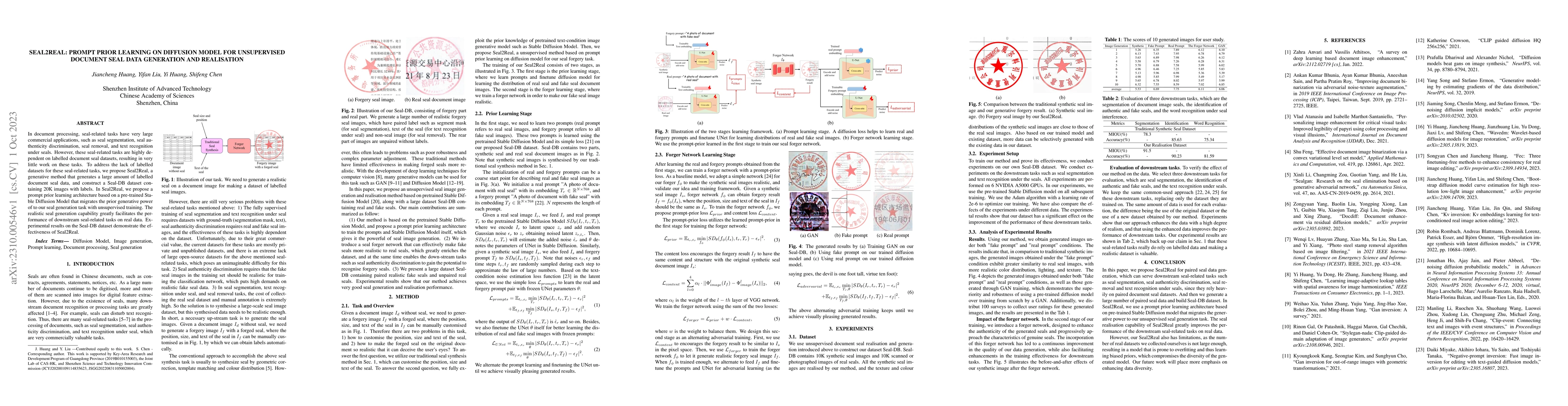 Thumbnail for Seal2Real: Prompt Prior Learning on Diffusion Model for Unsupervised
  Document Seal Data Generation and Realisation
