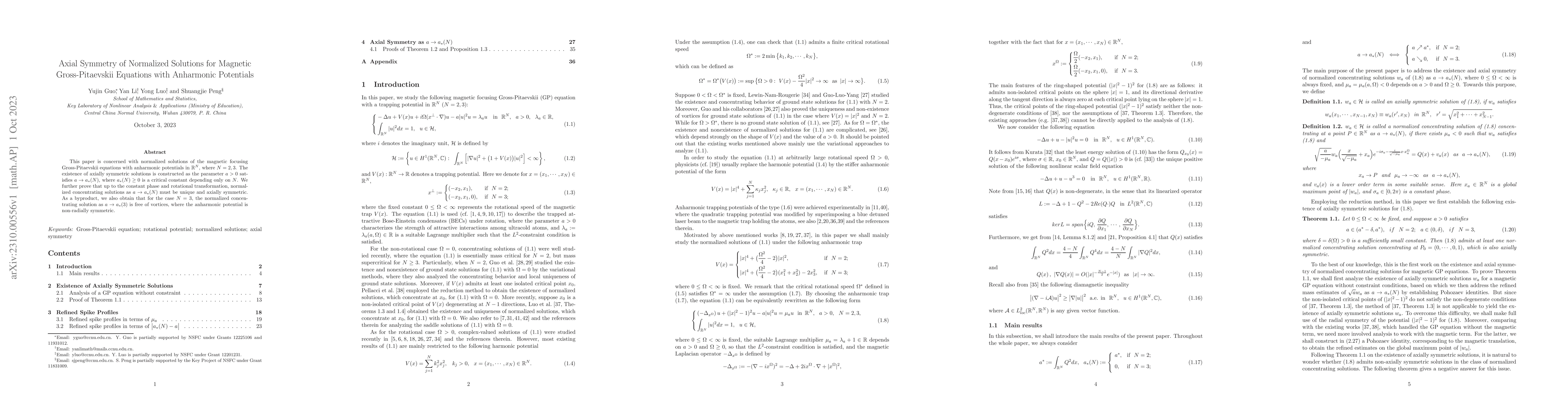 Thumbnail for Axial Symmetry of Normalized Solutions for Magnetic Gross-Pitaevskii
  Equations with Anharmonic Potentials