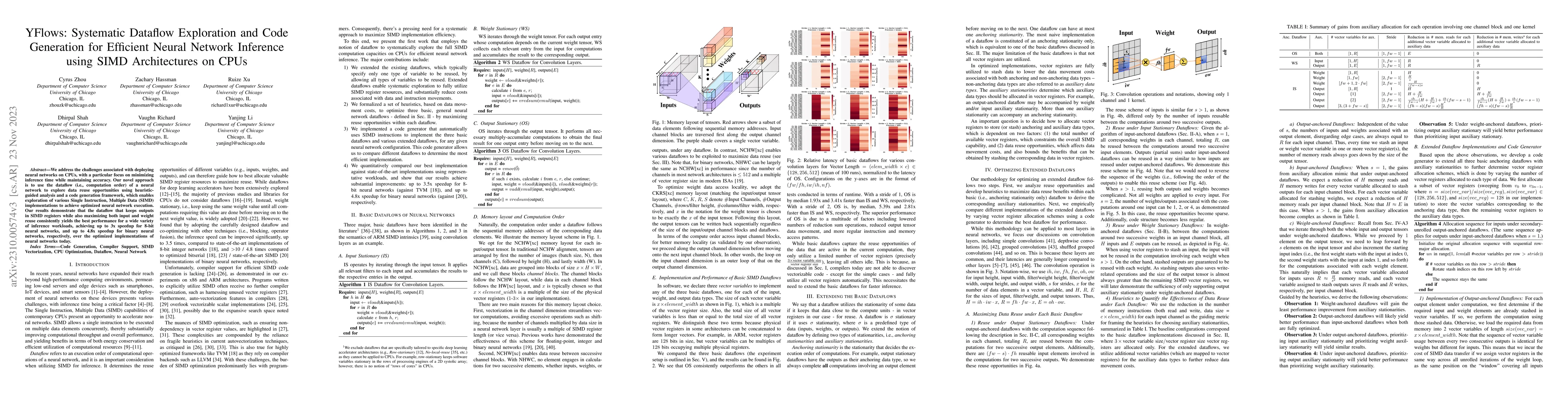 Thumbnail for YFlows: Systematic Dataflow Exploration and Code Generation for
  Efficient Neural Network Inference using SIMD Architectures on CPUs
