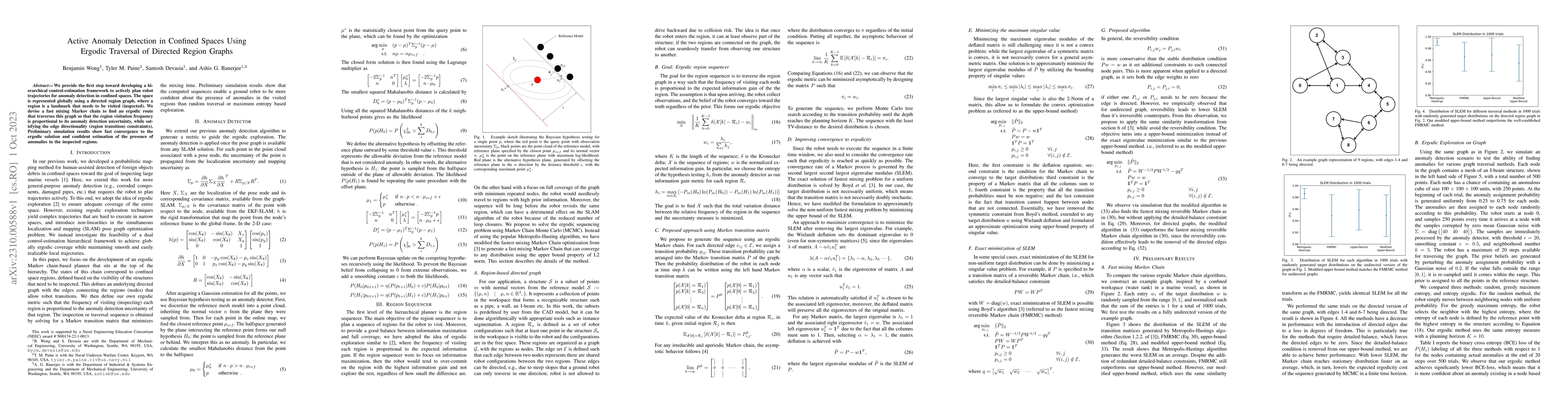 Thumbnail for Active Anomaly Detection in Confined Spaces Using Ergodic Traversal of
  Directed Region Graphs