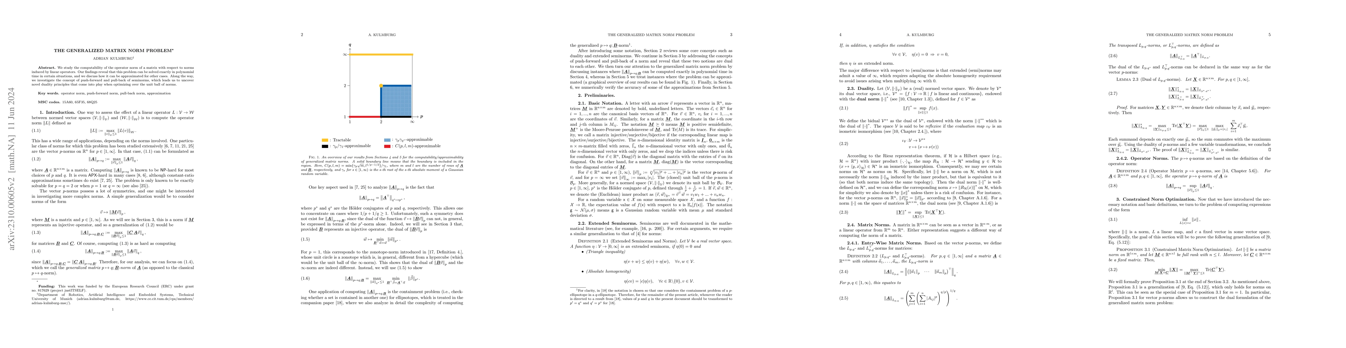 Thumbnail for The Generalized Matrix Norm Problem