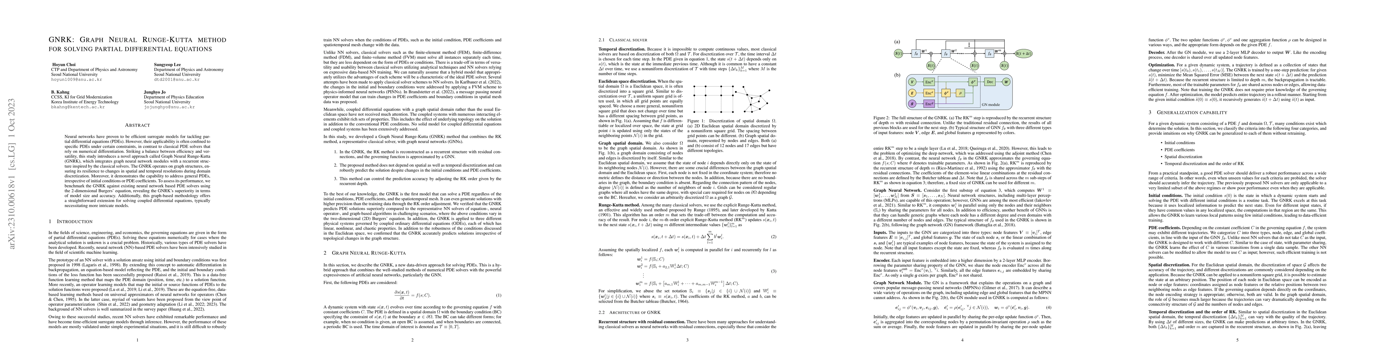 Thumbnail for GNRK: Graph Neural Runge-Kutta method for solving partial differential
  equations