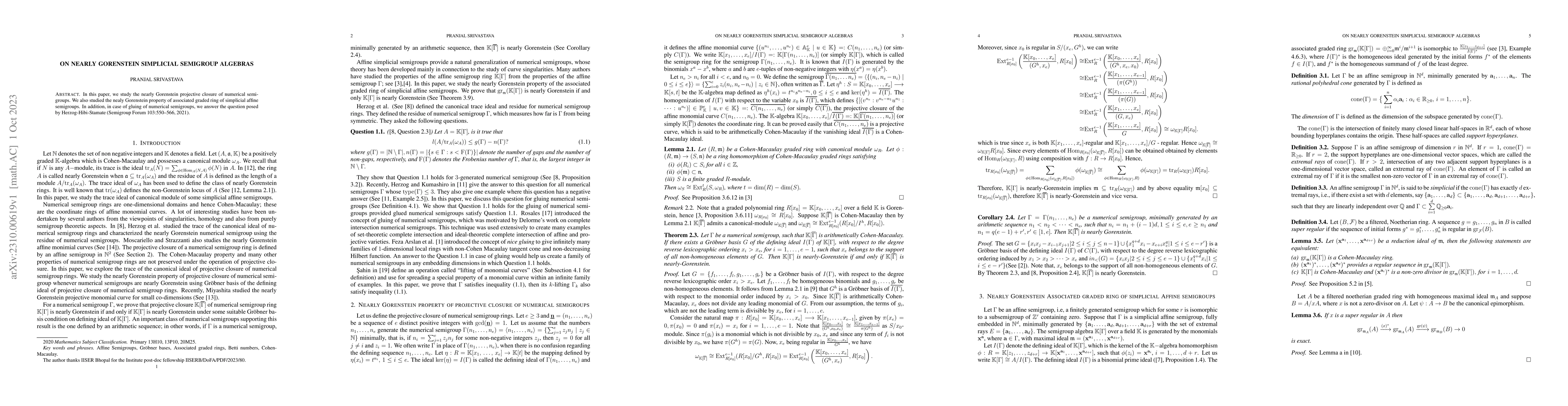 Thumbnail for On Nearly Gorenstein Simplicial Semigroup Algebras