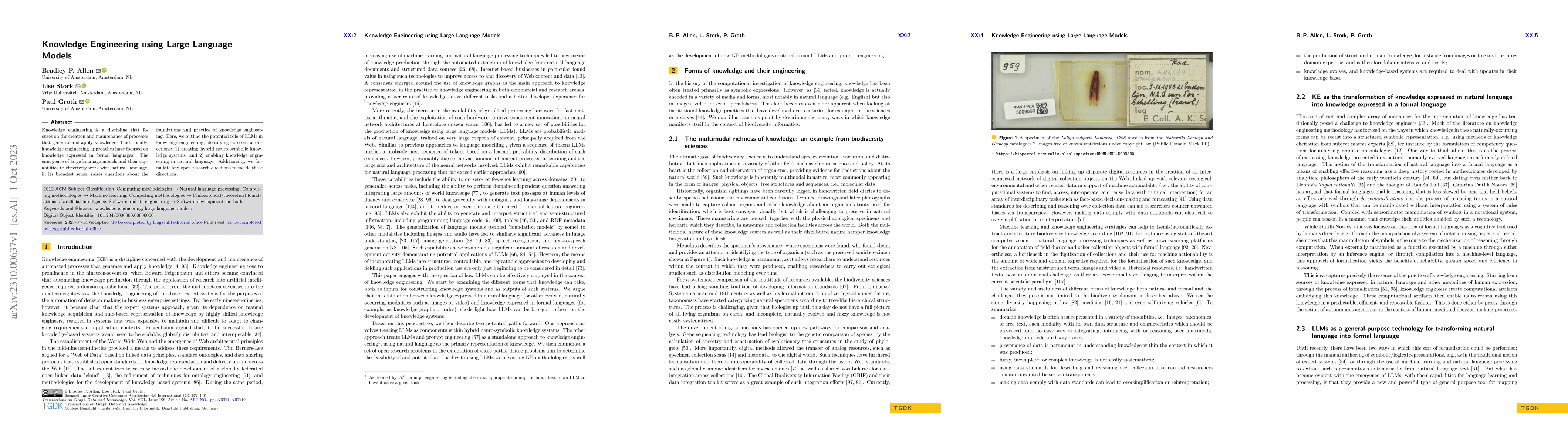 Thumbnail for Knowledge Engineering using Large Language Models