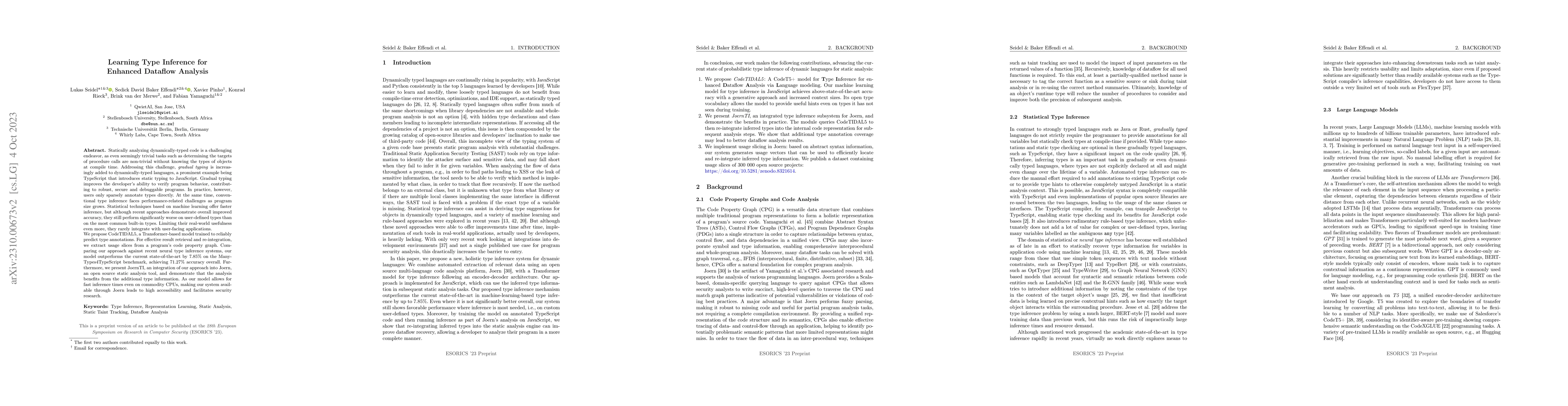 Thumbnail for Learning Type Inference for Enhanced Dataflow Analysis