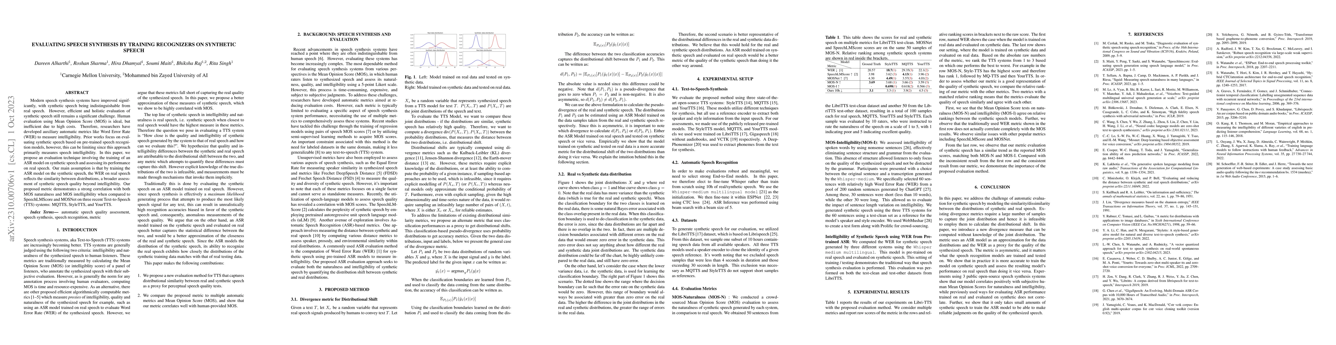 Thumbnail for Evaluating Speech Synthesis by Training Recognizers on Synthetic Speech