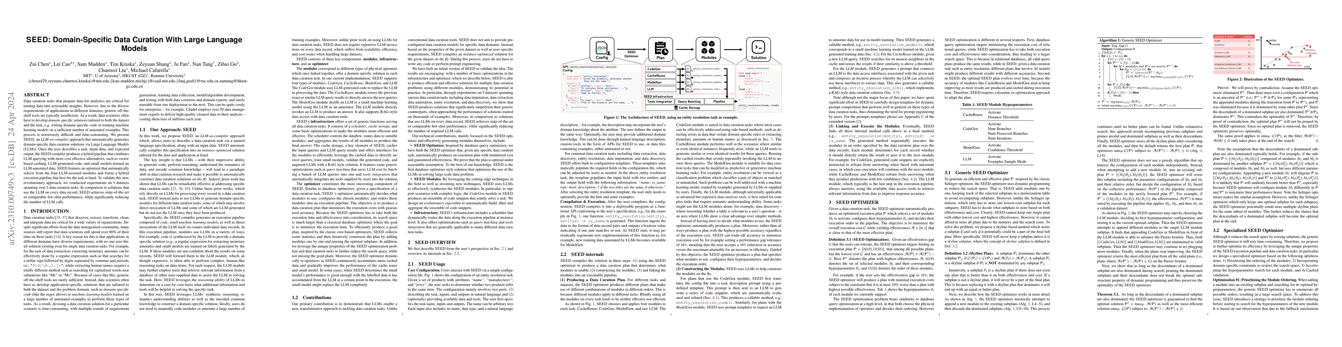 Thumbnail for SEED: Domain-Specific Data Curation With Large Language Models