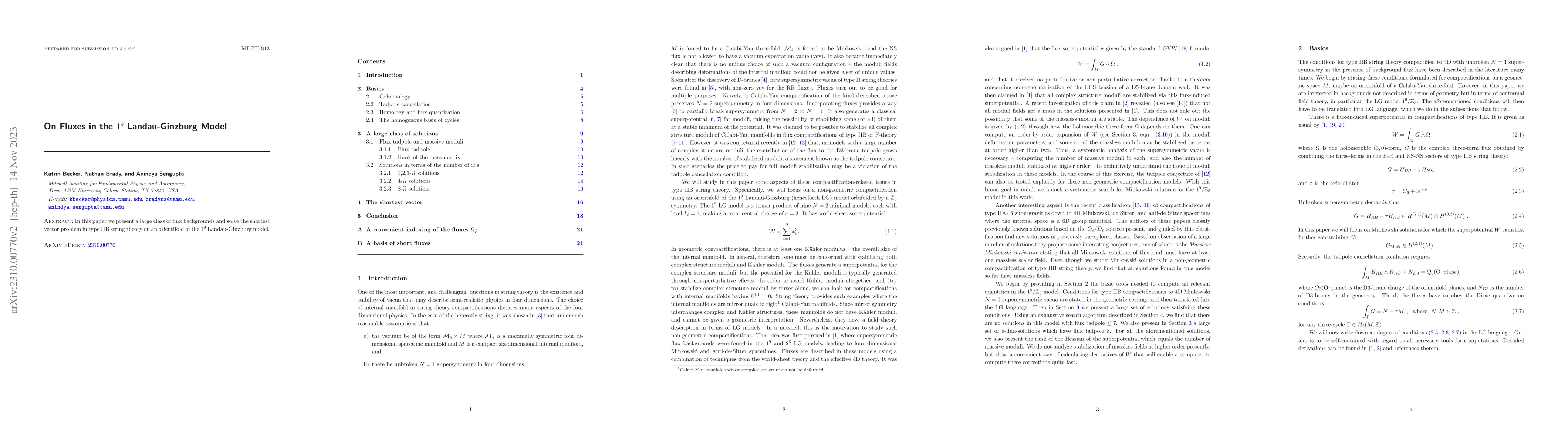 Thumbnail for On Fluxes in the $1^9$ Landau-Ginzburg Model
